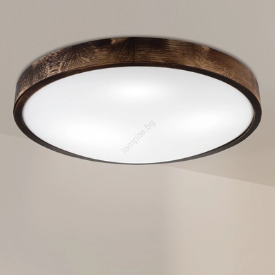 Brilagi - Таванно осветително тяло CARVALHO SLIM SMOKEY 3xE27/60W/230V дъб Ø 47, 5 см (BG2351)