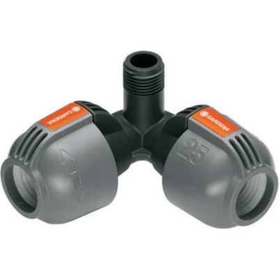 Gardena L-kus 25 mm x vnější závit 1/2", rohová přípojka zadešťovače, 2782-20
