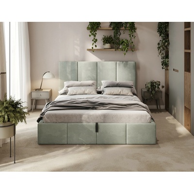 ComfortMatrace Valencia so zdvíhacím roštom a úložným priestorom výška čela 88 cm mätová