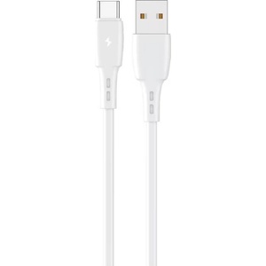 Lemontti Wind кабел за бързо зареждане USB-A към Type-C, 1.2 м, бял (LEMCUTYPC12A)