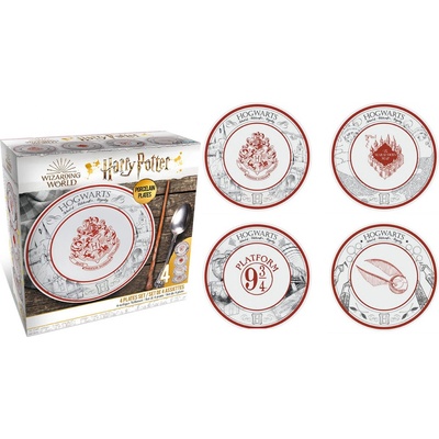 Harry Potter - Porcelánové talíře sada 4 ks – Zboží Mobilmania