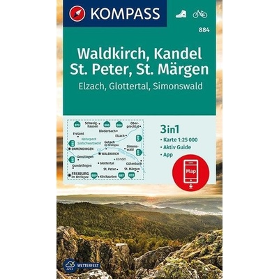 KOMPASS Wanderkarte Waldkirch Kandel St.Peter St. Märgen