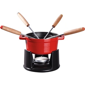 Staub Комплект за фондю Staub 10 см червен 8 части (40509-900-0)