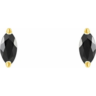 Eppi minimalistické stříbrné s černými spinely Andine E45662