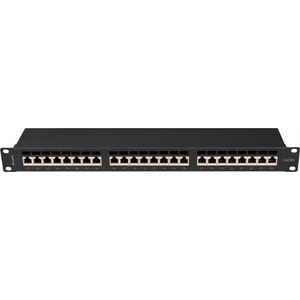 Conneu Екраниран пач панел категория 6, 24 порта, черен, Conneu (9-1624001)