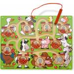 Melissa & Doug - Дървен магнитен лабиринт с цифри - Ферма - toytown