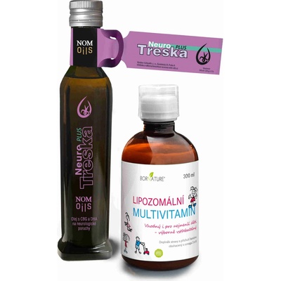 Nom-oils Neuro základ PLUS Neurotreska plus 240 ml + detský Lipozomálny Multivitamín 300 ml