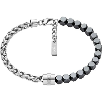 Diesel Módní ocelový náramek s hematitem DX1647931