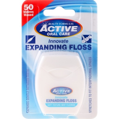 Beauty Formulas Active Oral Care Expanding Floss Mint With Fluor 50 m