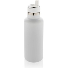 Hydro z RCS Termo fľaša recyklovanej nerezovej ocele so slamkou biela 600 ml
