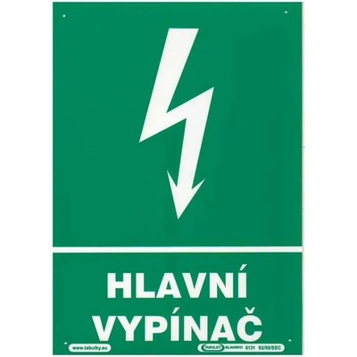 Tabulka A4 HLAVNÍ VYPÍNAČ