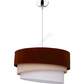 Duolla - Пендел TRIO 1xE27/40W/230V Ø 45 см кафяв/бежов/бял (DU7790)