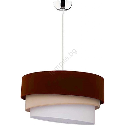 Duolla - Пендел TRIO 1xE27/40W/230V Ø 45 см кафяв/бежов/бял (DU7790)