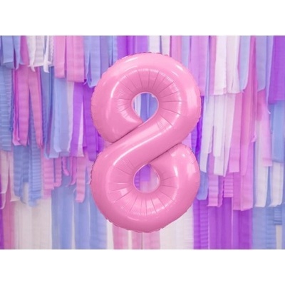 Party Deco FB1P 8 081 Fóliový balón Číslo ružový 86cm 8