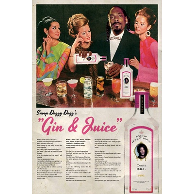 Plagát, Obraz - Ads Libitum - Gin and Juice, 40 × 60 cm
