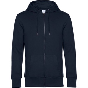 B&C Collection B&C KING ZIPPED HOOD / Мъжки суичър с цип - тъмносин M (01U03Ku3402)