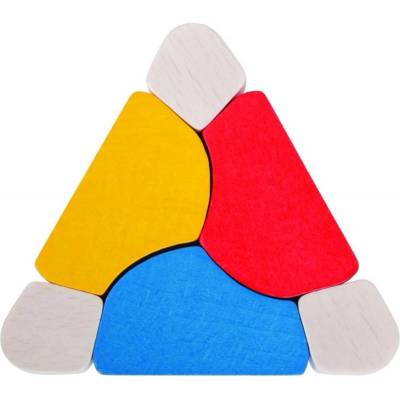Bigjigs Toys Дървена бебешка играчка Bigjigs - Триъгълник (BB123)
