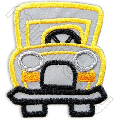 Nášivky reflexní nažehlovací žluté auto