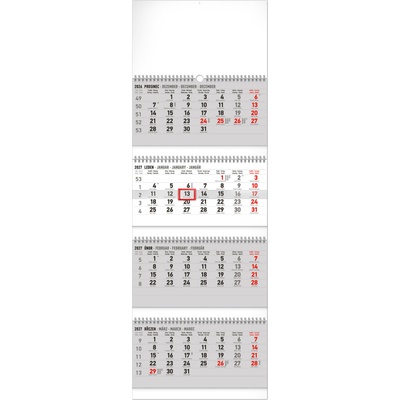 NOTIQUE čtyřměsíční nástěnný standard skládací 29,5 × 84,5 cm 2027