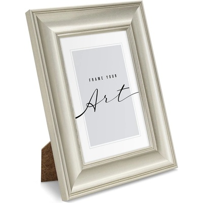 knor Пластмасова рамка в сребристо 21x26 cm (SL15,40,014 brushed silver 13x18)