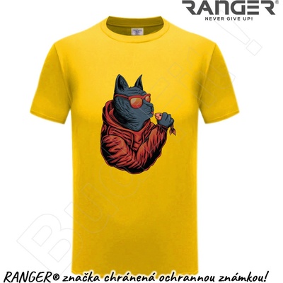 Ranger tričko motív Kocúr 01 žltá