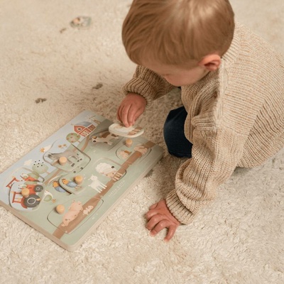 Little Dutch vkládací puzzle se zvukem Farma