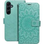 Forcell Кожен Калъф за Samsung A55, Forcell Mezzo Book Case Sun, Зелен (5903396267727)