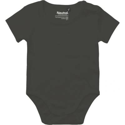 Neutral Dojčenské body s krátkym rukávom NE Charcoal