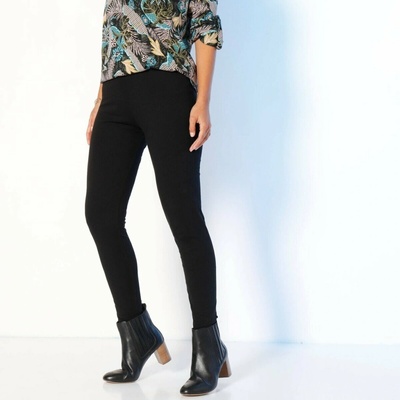 Blancheporte Súprava 2 legín s pružným pásom biela/čierna