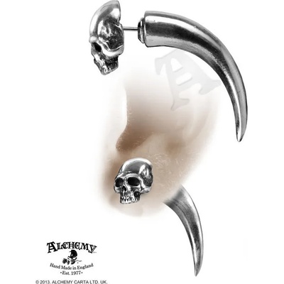 Alchemy gothic обици Tomb Skull Horn - ALCHEMY GOTHIC - E320