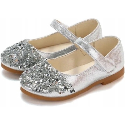 Lesklé střevíčky balerínky návštěvní botičky pro dívku