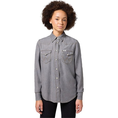 Wrangler Риза с дълъг ръкав Wrangler 112350288 Regular Long Sleeve Shirt - Grey