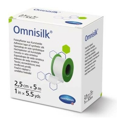Omnisilk hypoalergenní náplast z bílého hedvábí 2,5 cm × 5 m cívka 1 ks