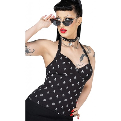 Killstar Flipped Halter Čierna