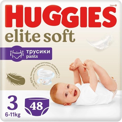 HUGGIES 2x Elite Soft Pants 3 6-11 kg 48 ks