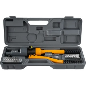 Powermat Хидравлична преса за кримпване с 14 матрици powermat pm-zhdk-6300t/ 12т/ 6-300 мм2 (pm1468)