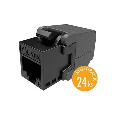 MULTIPACK 24 ks - samořezný keystone Solarix CAT6 UTP SXKJ-6-UTP-BK-SA Component Level a 4PPoE certifikace