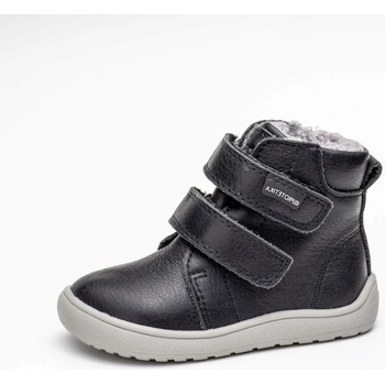 Protetika chlapecké zimní barefoot boty DARYK BLACK PRO-tex černá
