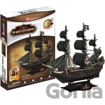 CubicFun 3D puzzle Pirátská loď Queen Anne´s Revenge 155 ks