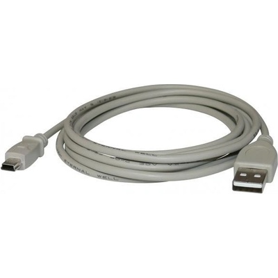 Logo 10223 USB 2.0, USB A M-USB mini M 5 pin, 3m, černý