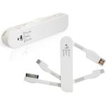  Универсален кабел с Lightning, Dock и microUSB накрайници - Knife Design 3-in-1 Cable (бял)