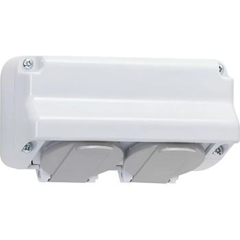 Atra Контакт двоен ip44, 16a, 250v, Бял (1138)