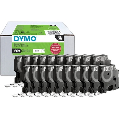 Špeciálne balenie DYMO - 20x páska D1 12 mm x 7m, čierna na bielej