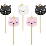 Godan Свещи за рожден ден на торта Cuteheads, 5 броя