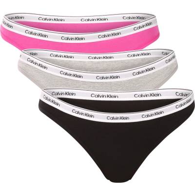 Calvin Klein Комплект от три - дамски танга Calvin Klein многоцветна Calvin Klein | Cheren Rozov Siv Mnogotsveten | ЖЕНИ | XL