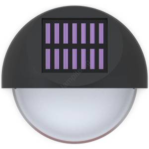 Aigostar - LED соларен стенен фенер 1W 1, 2V черен 2700K IP44 (AI1001)
