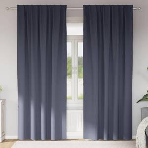 Pure Line Home Плътни завеси в цвят антрацит с комбиниран перделък, 2 бр. , 140 x 225 см