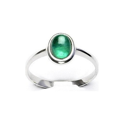 Čištín Zlatý prsten bílé i žluté zlato přírodní smaragd T 1355