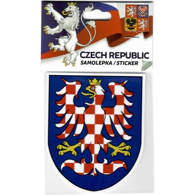 Samolepka s moravským symbolom Moravská orlica 6 x 7,5 cm - farebná