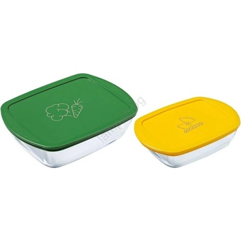 UTC Комплект от 2 стъклени контейнери за храна pyrex 1, 2/2, 5 л (ut0345)